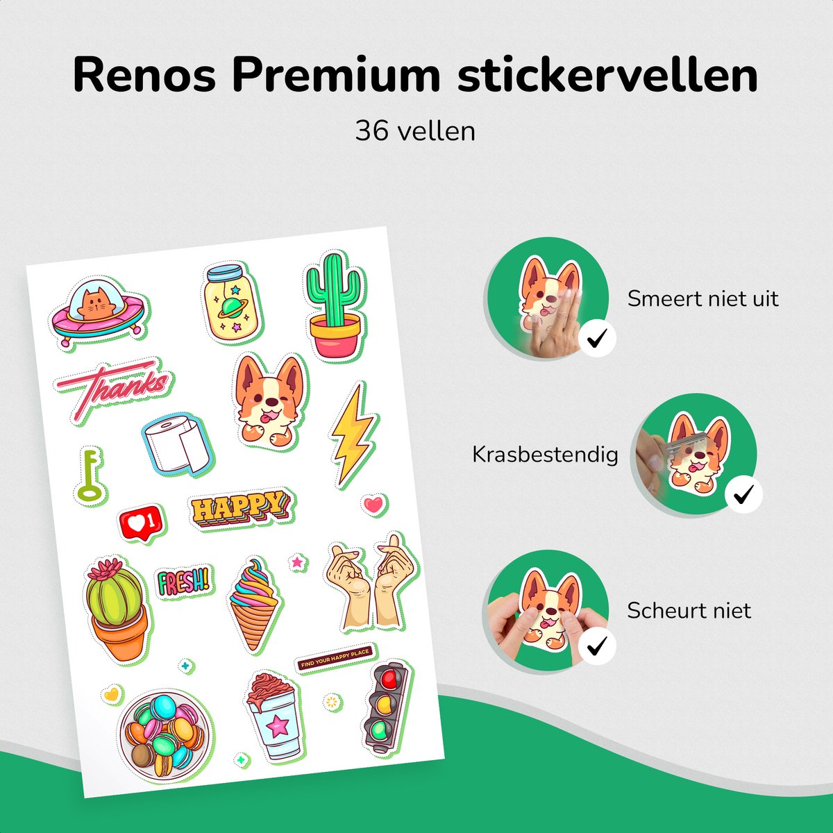 36 Matte Vinyl Stickervellen A4